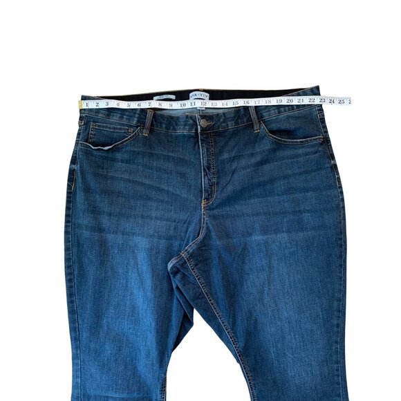 Ava & Viv Plus Size Womens Dark Blue High Rise Skinny Denim Jeans Size 26 - Picture 3 of 12